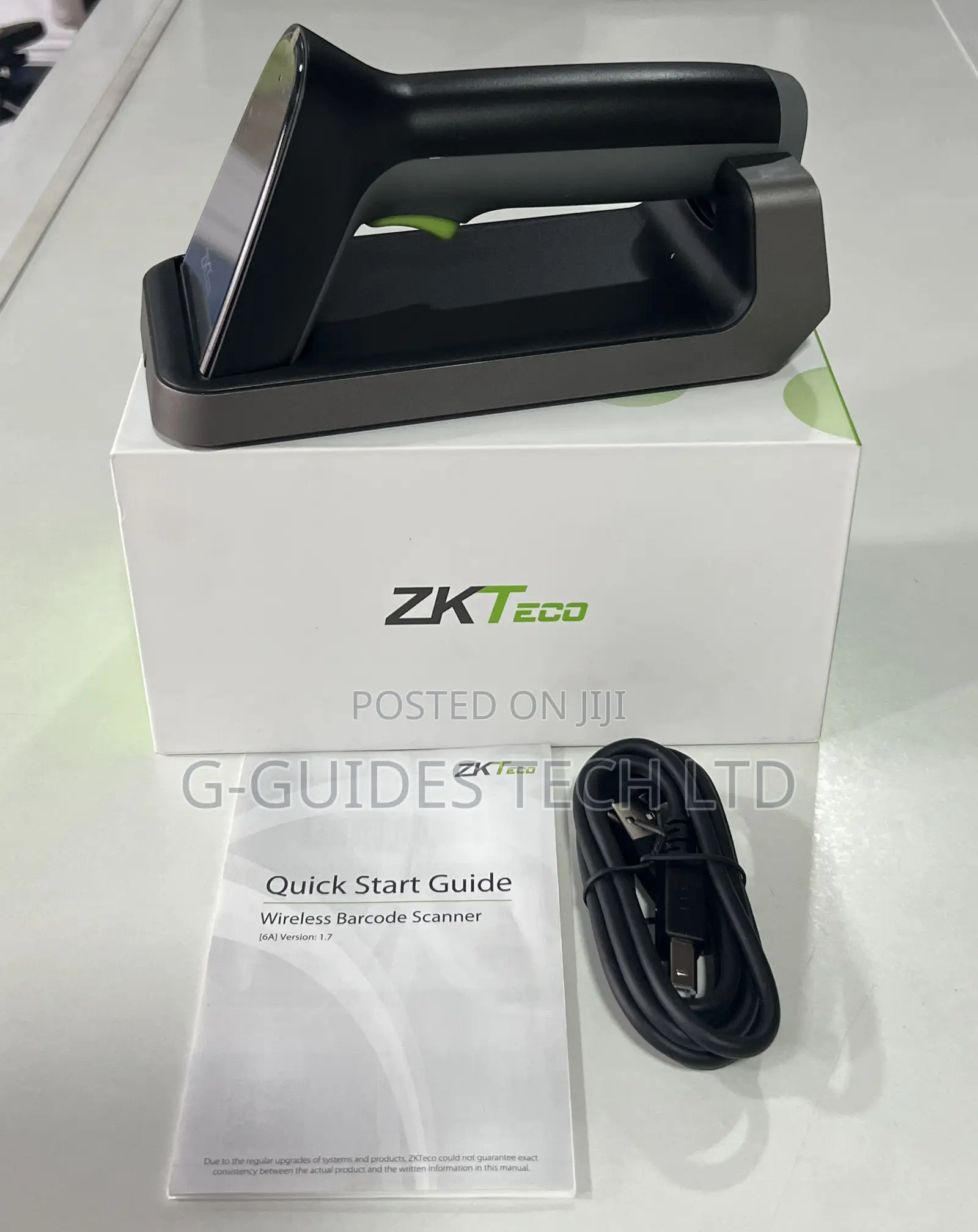 Zkteco 1d Wireless Barcode Scanner Handheld With Base Zkb106s