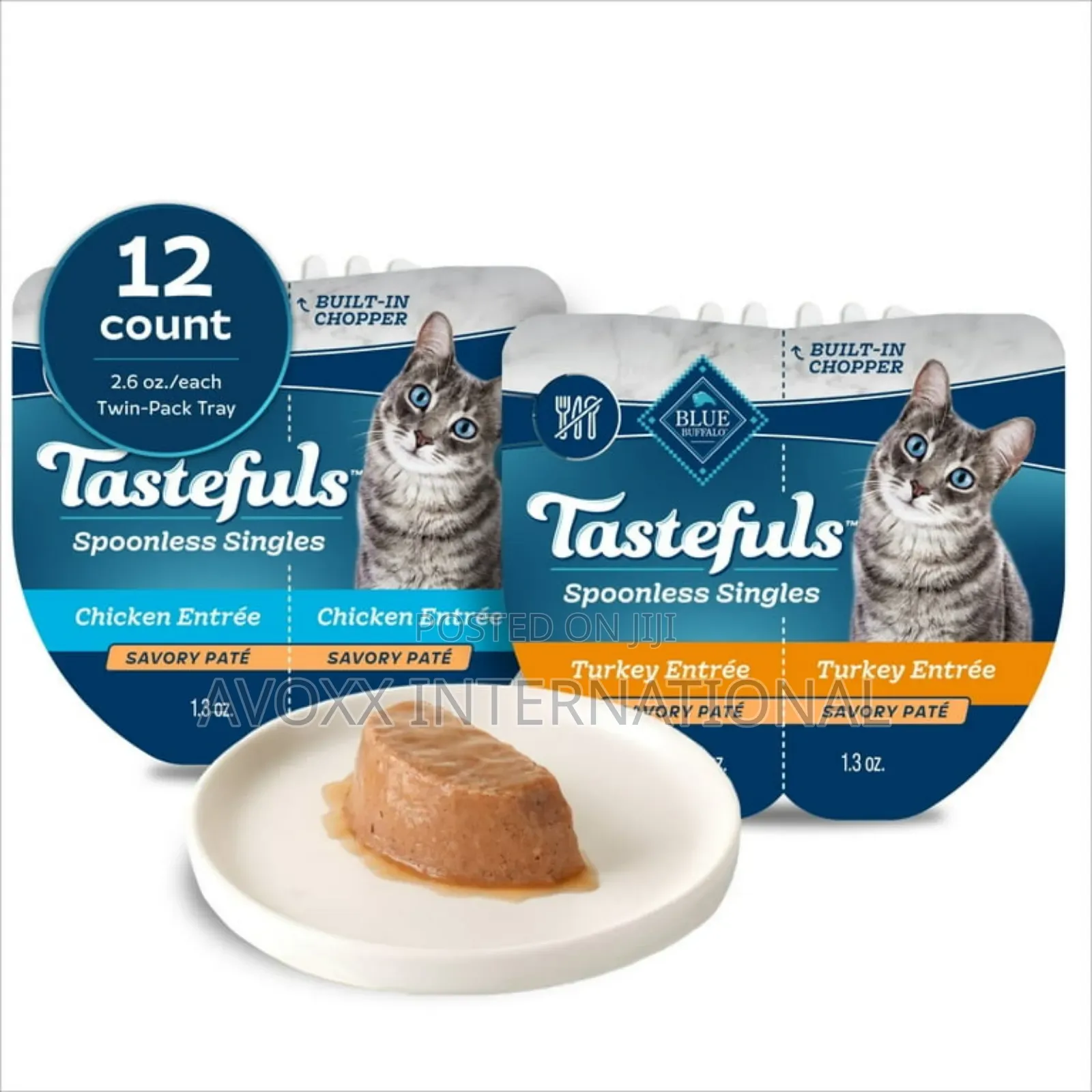 Blue Buffalo Tastefulsccat Food Paté, Chicken Turkey 12ct.