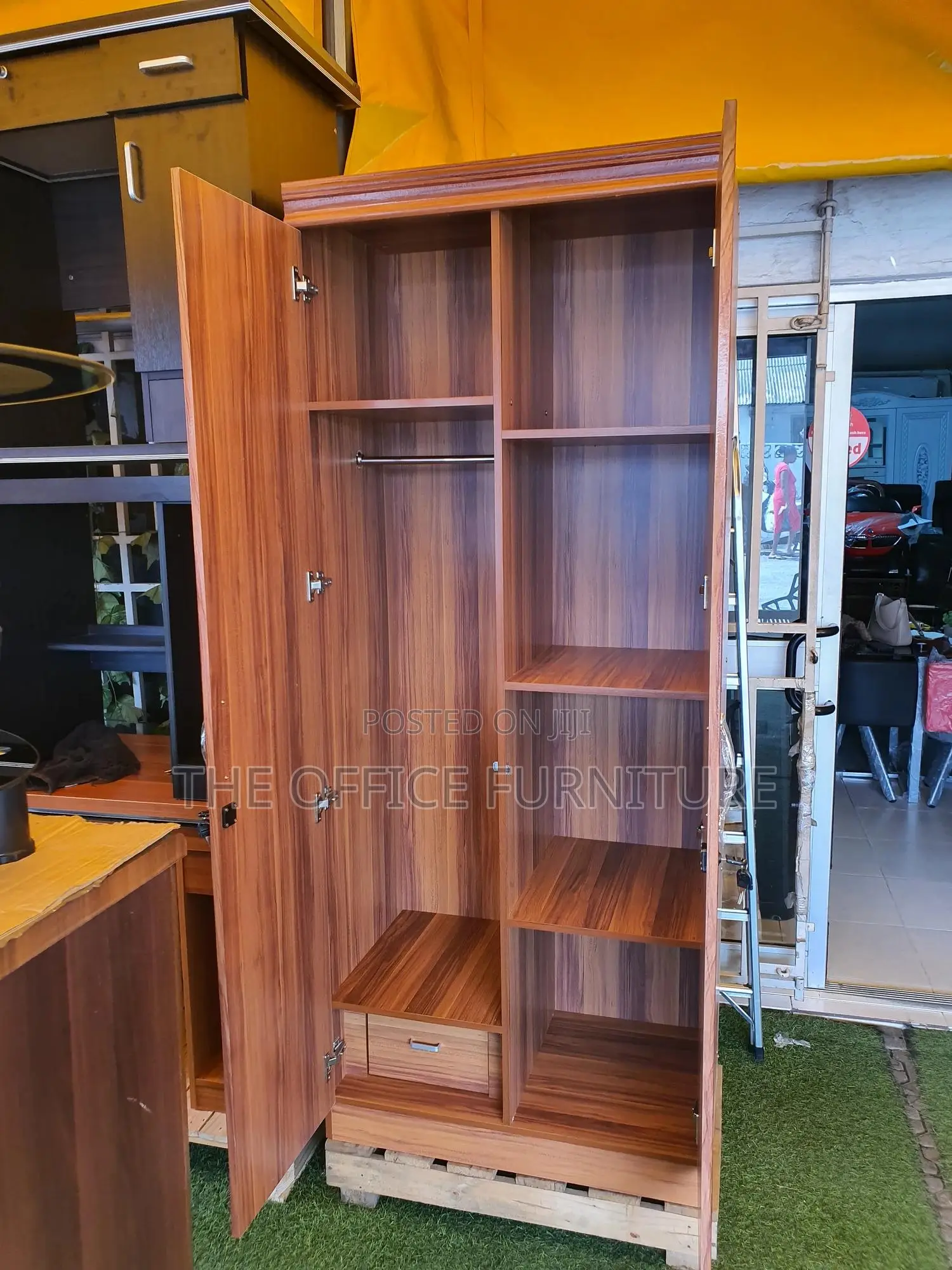 Brown Two(2) Doors Wardrobe