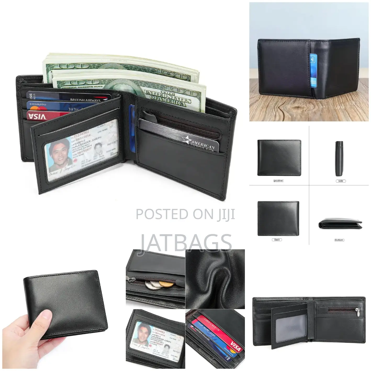 Black Leather Wallet (Free Delivery)