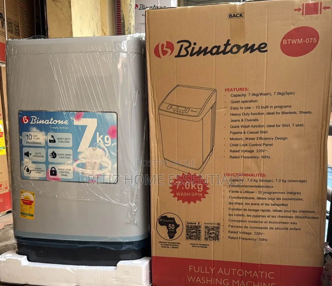 7 Kg Fully Automatic Binatone Washing Machine