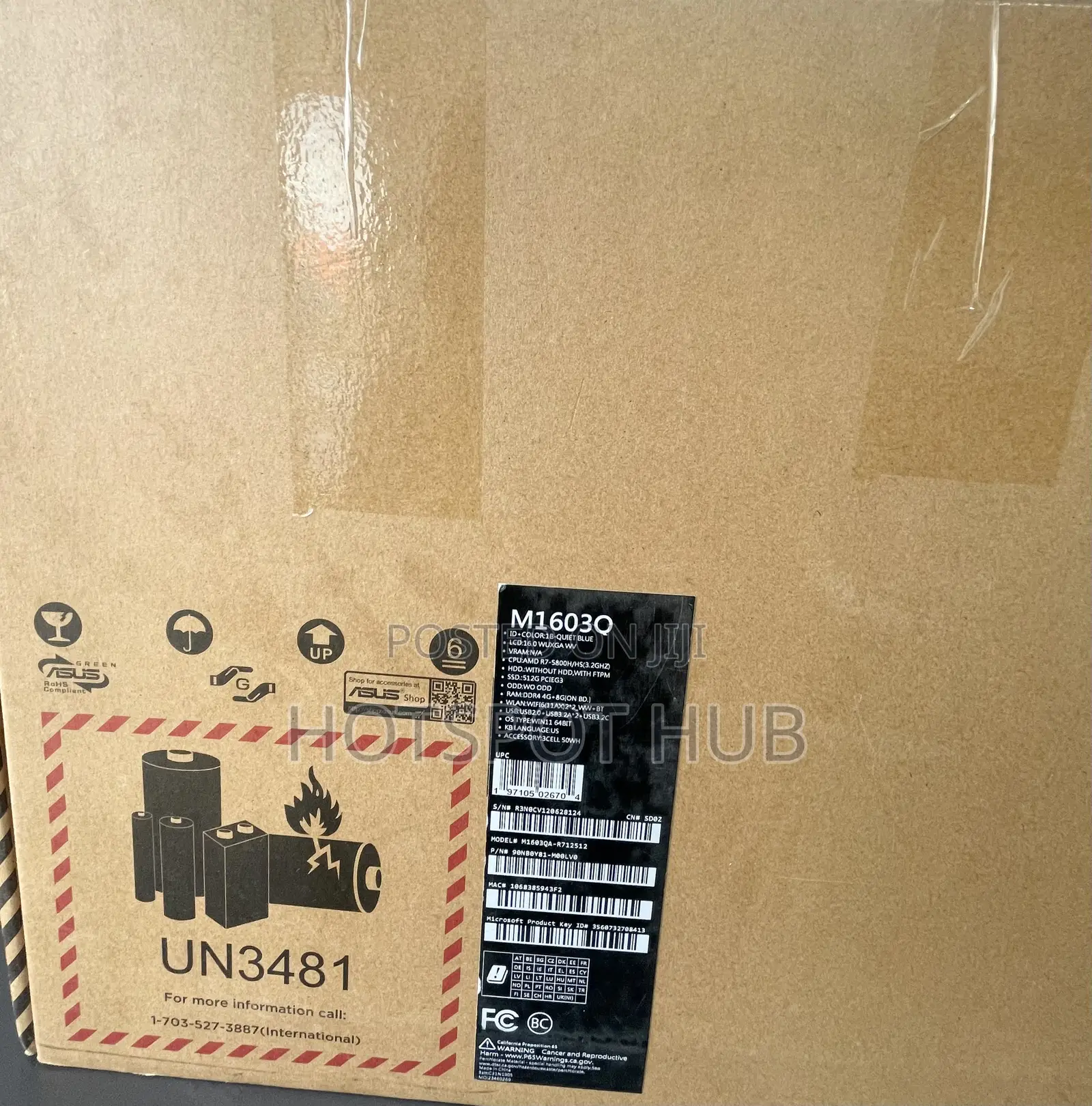 New Laptop Asus 12GB AMD Ryzen 7 SSD 512GB