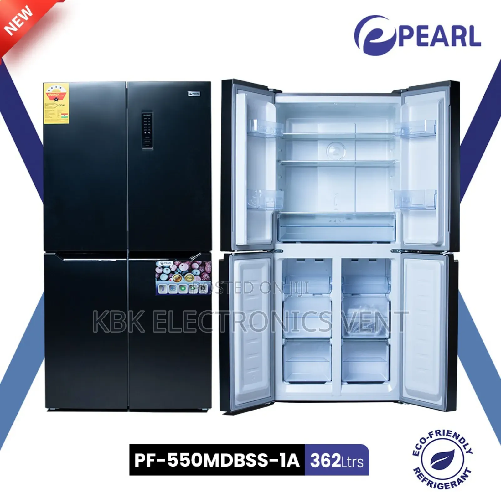 Pearl 365ltr 4doors Side By Side Refrigerator