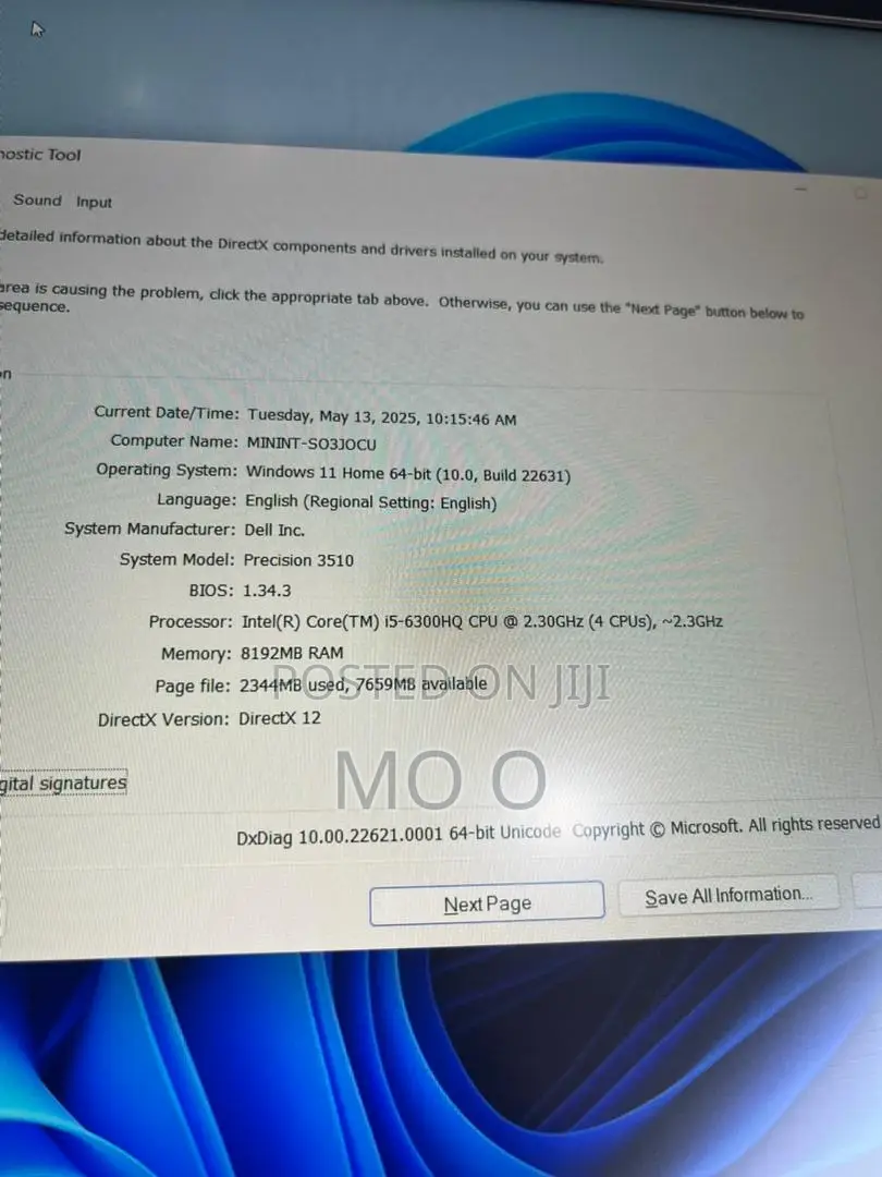 Laptop Dell Precision 15 3520 8GB Intel Core I5 SSD 256GB