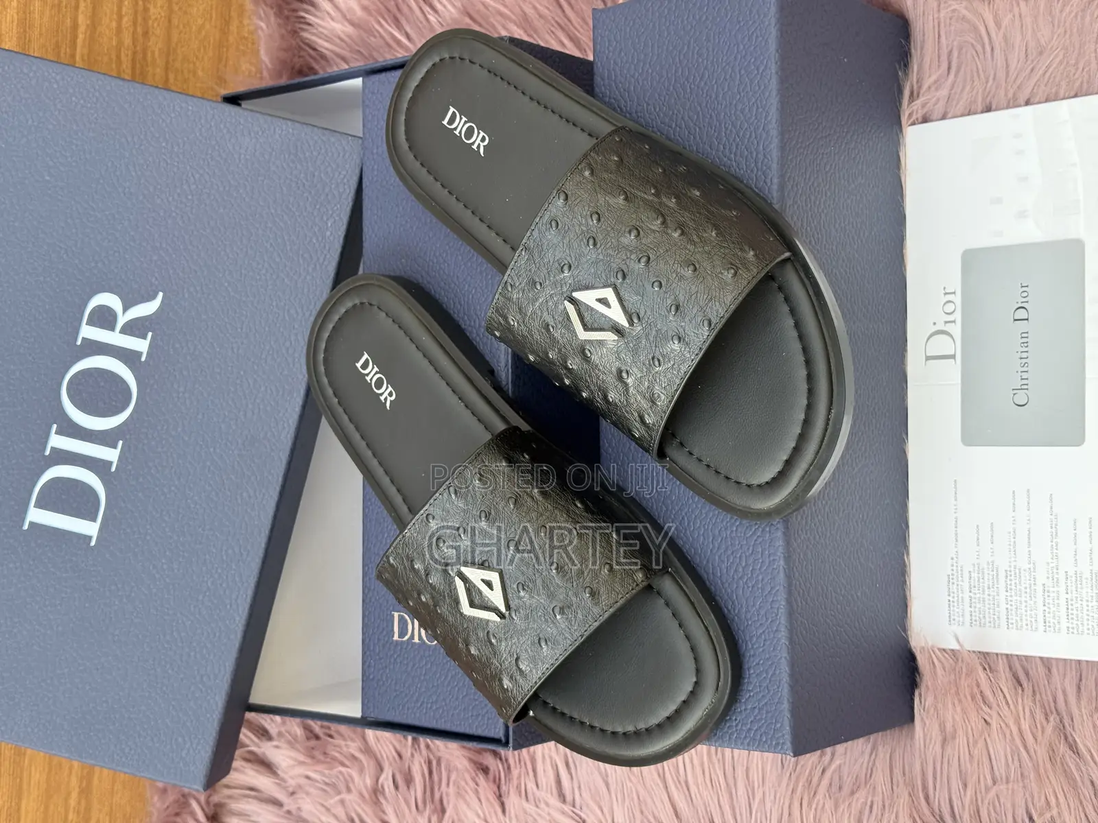 All Black Casual Dior Slippers || for Men