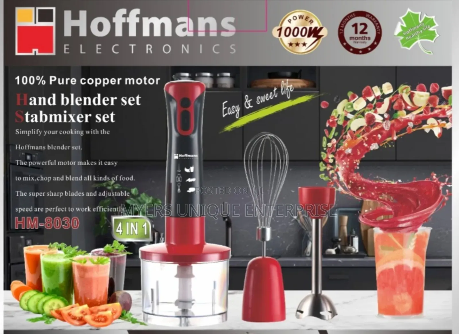 Every Home Must Have 4in1 Hand Blender Pure Copper Motor