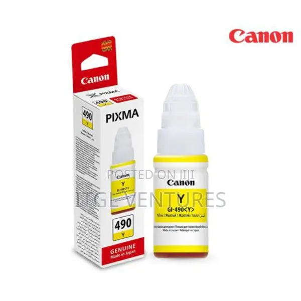 Canon Gi-490y Yellow and Gi-490c Cyan Ink