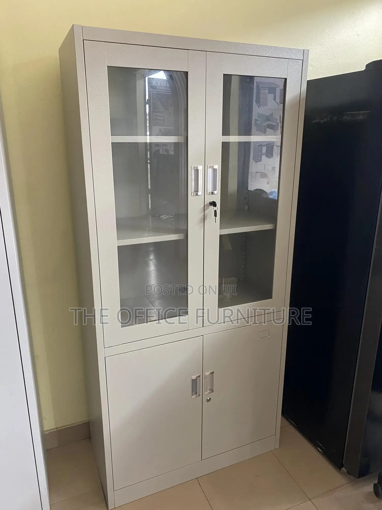 Half Glass Four Doors Cabinet