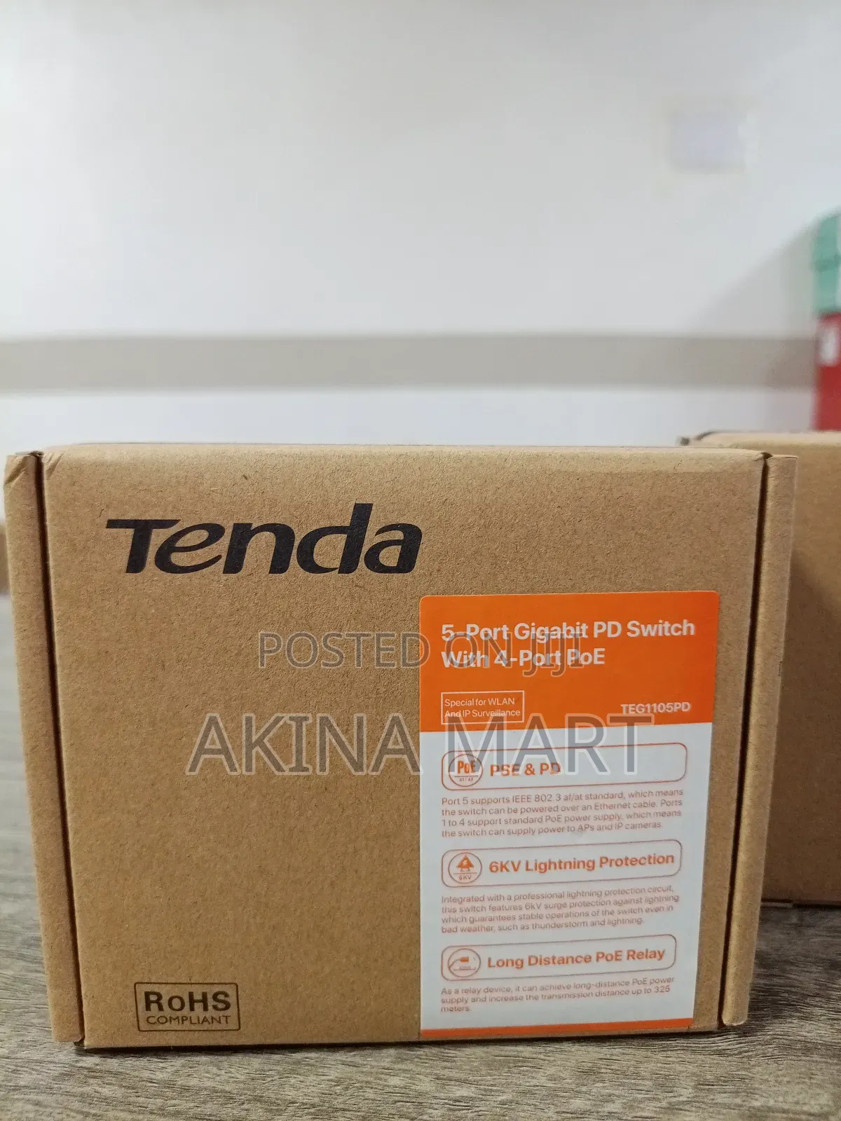 Tenda 5-Port Gigabit Pd Switch