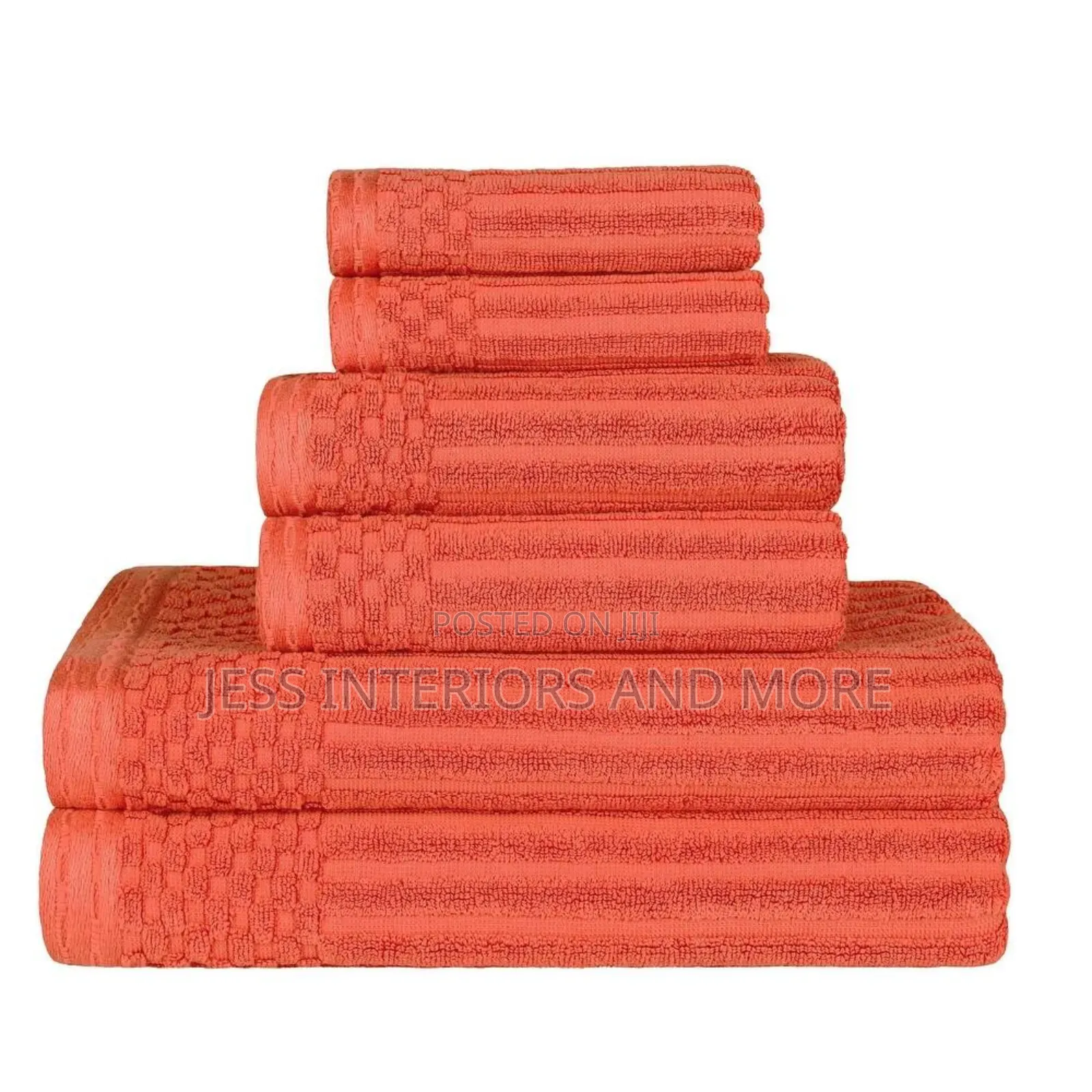 Ribbed Cotton 6-Piece Towel Set