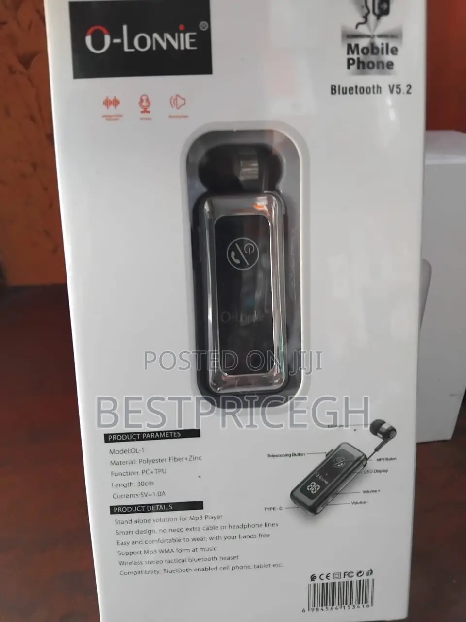 O-Lonnie Mobile Earpiece Bluetooth