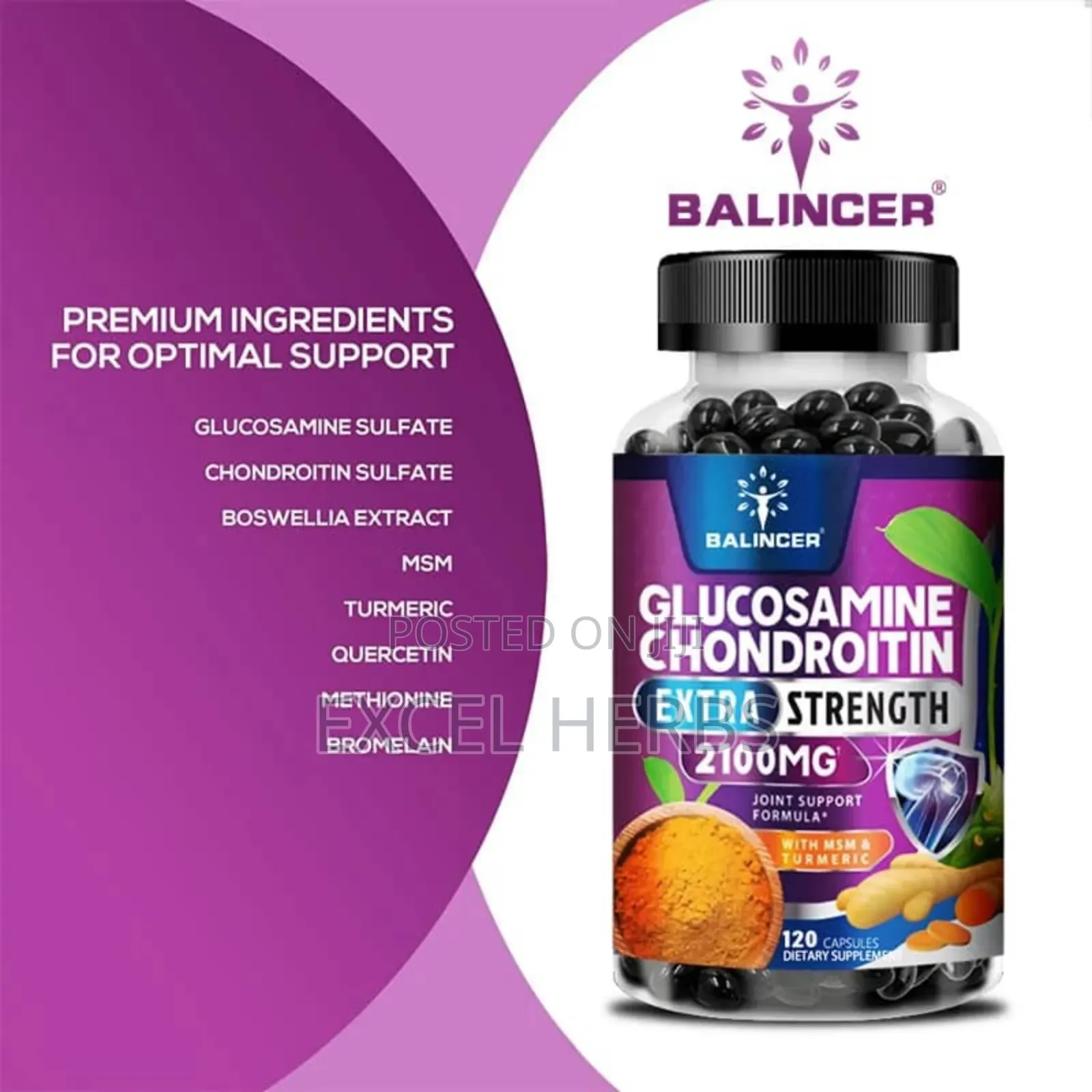 Chondroitin Glucosamine Turmeric for Knees Joint