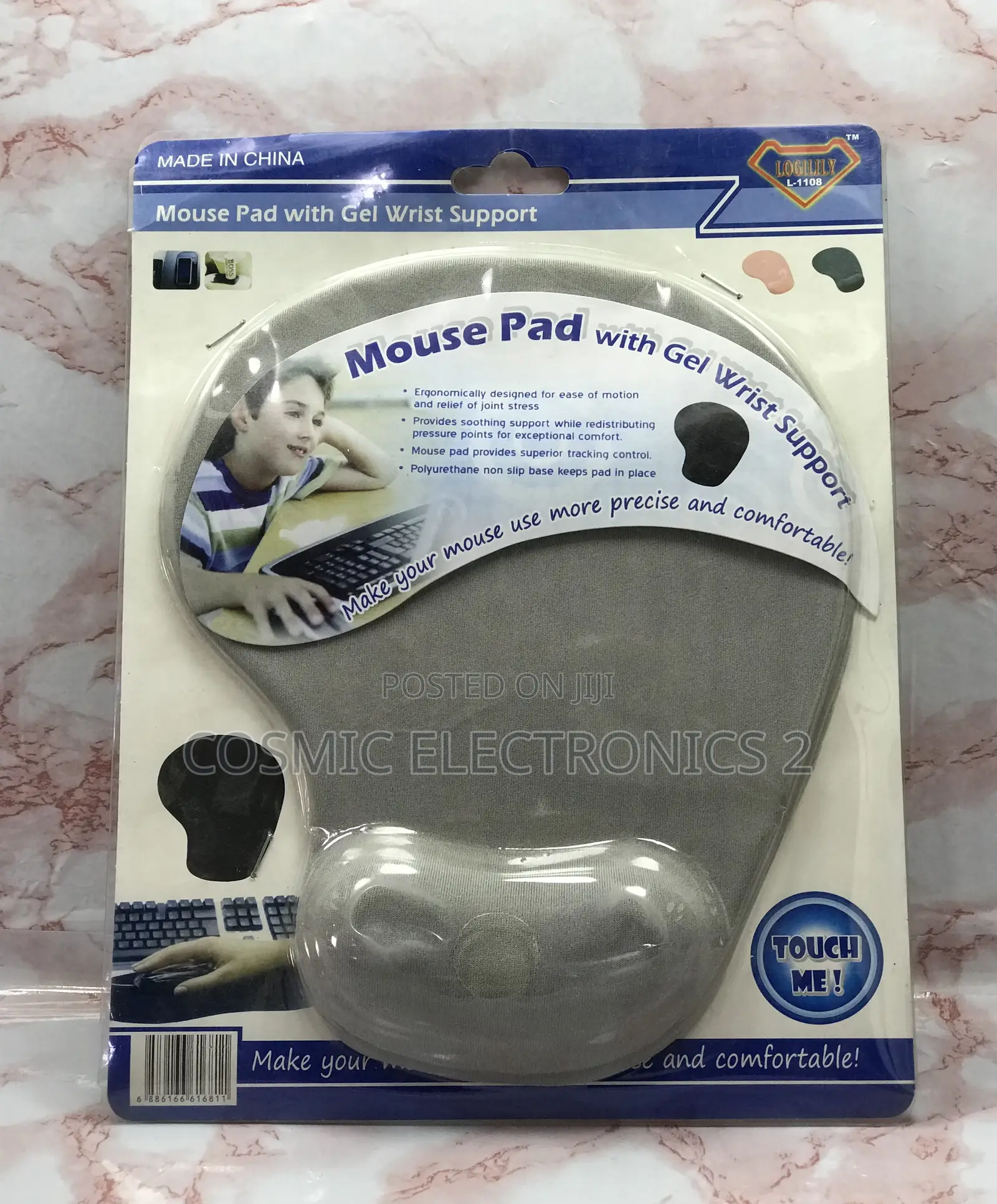 Mouse Pad With Gel Wrist Support