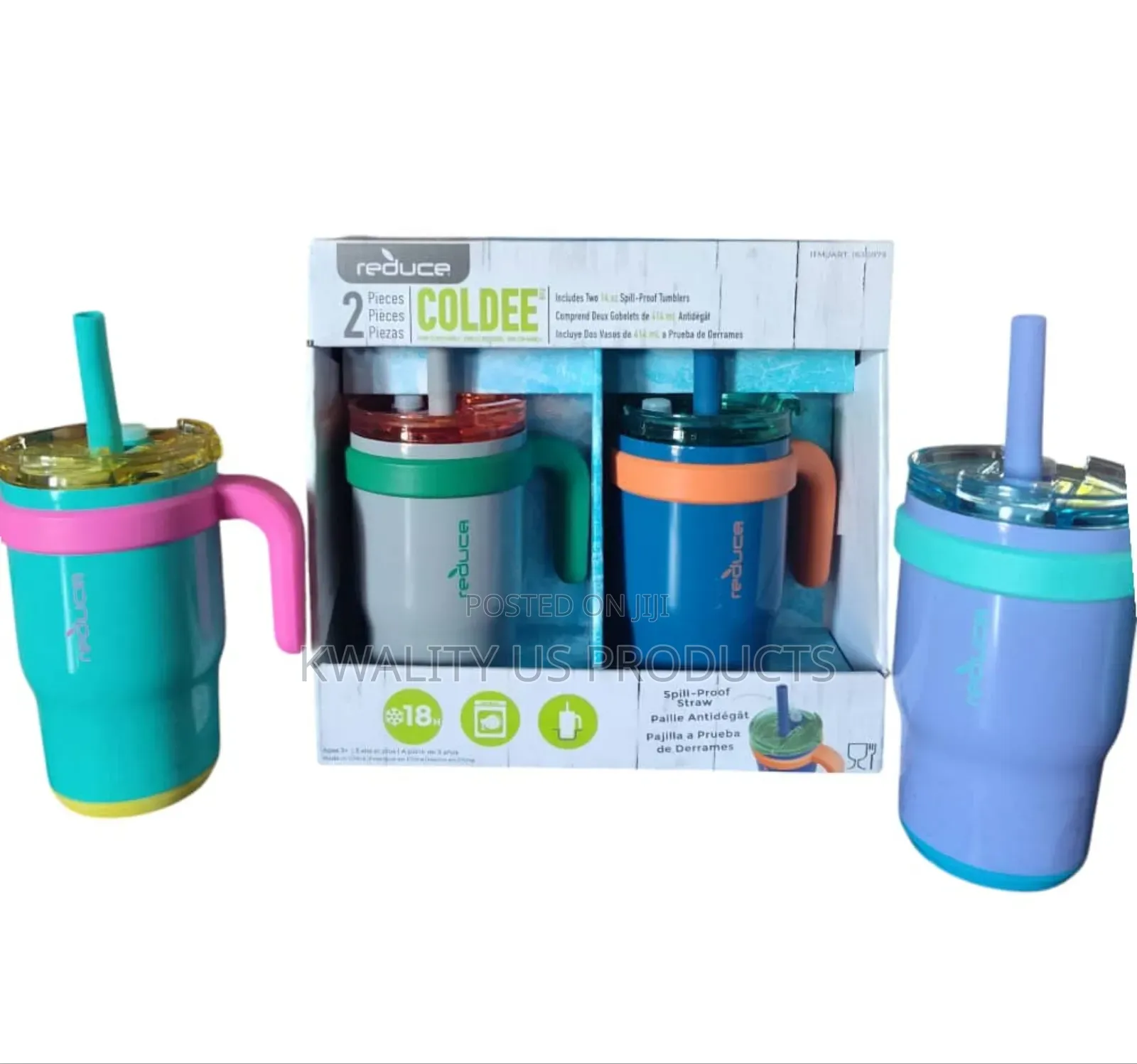 Reduce Coldee Spill-Proof Tumber With Straw