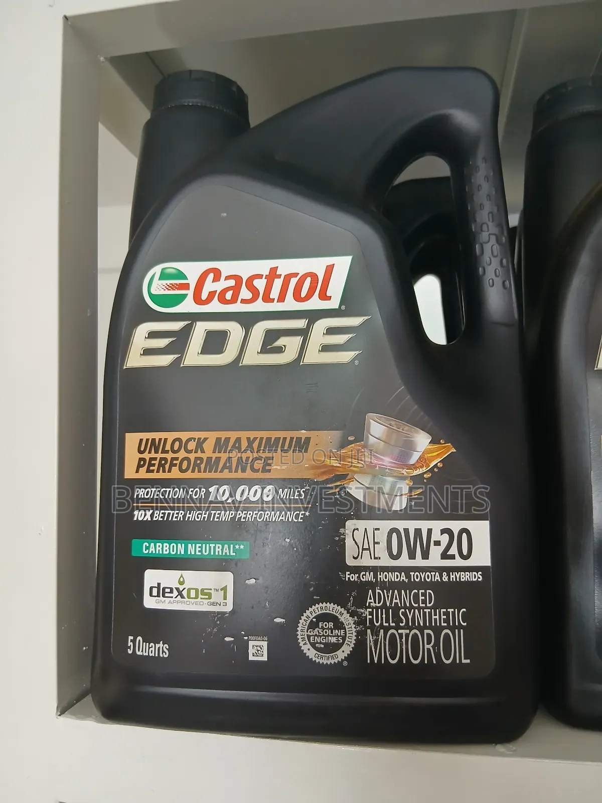 Castrol Edge 0w-20 5ltr Full Synthetic Engine Oil