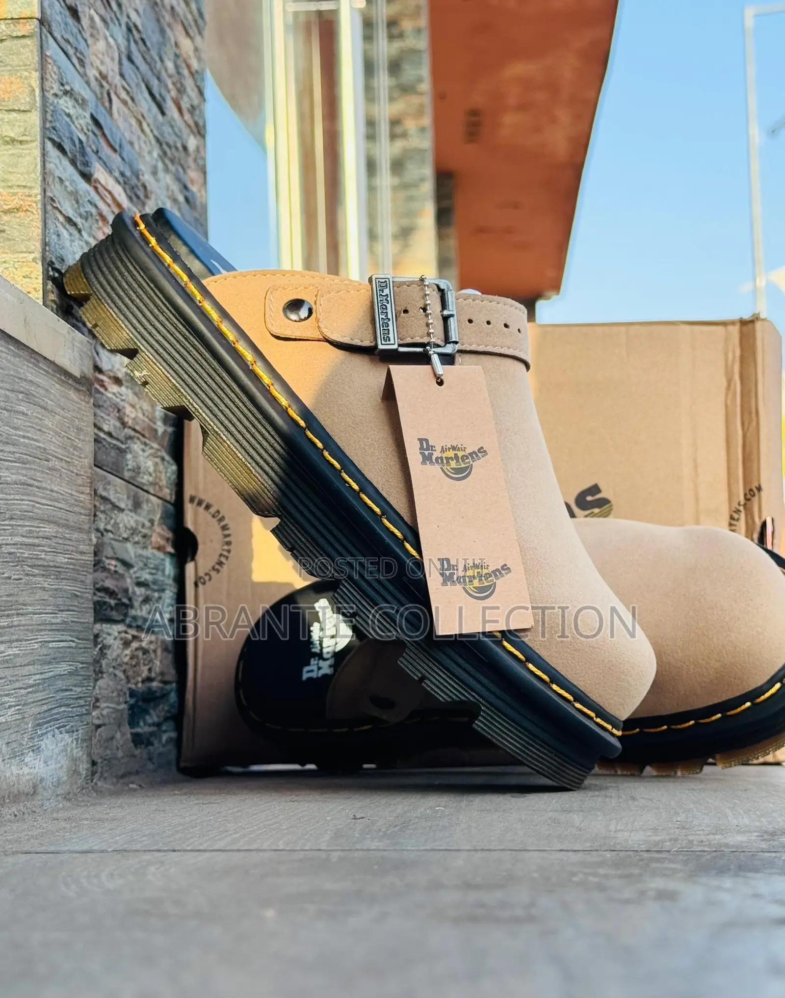 Dr Martens Slides Suede Brown/Black