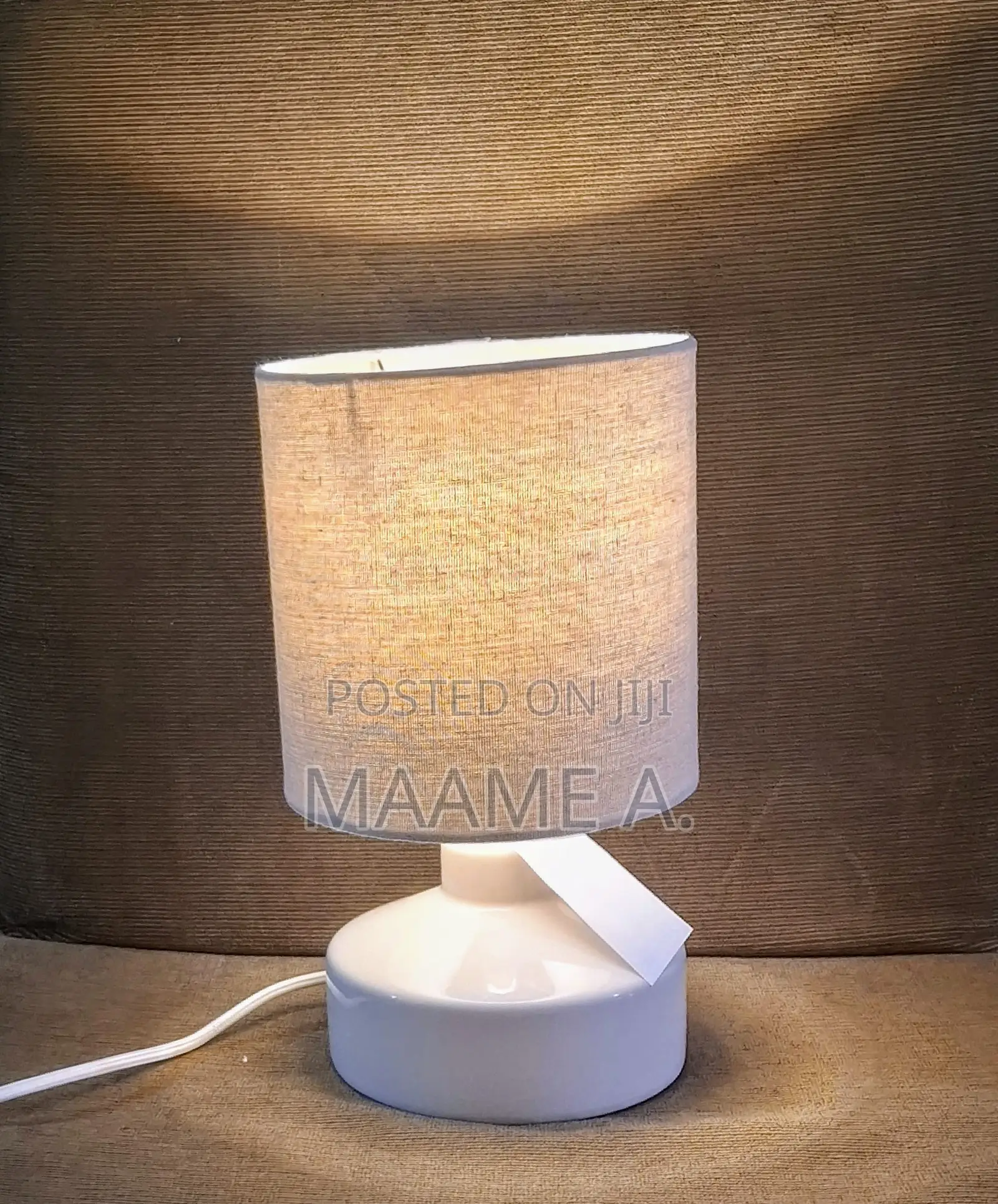 Modern White Ceramic Small Table Lamp