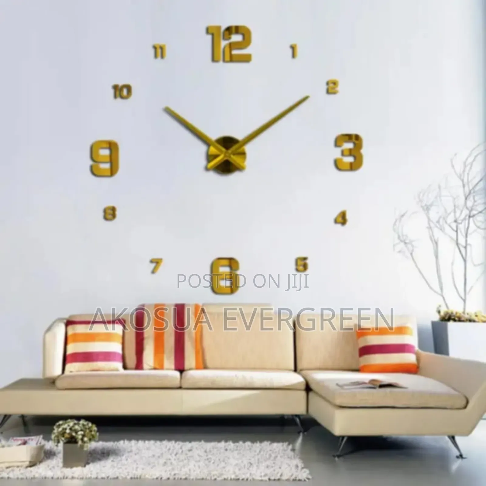 3d Wall Clock 120 Cm Available