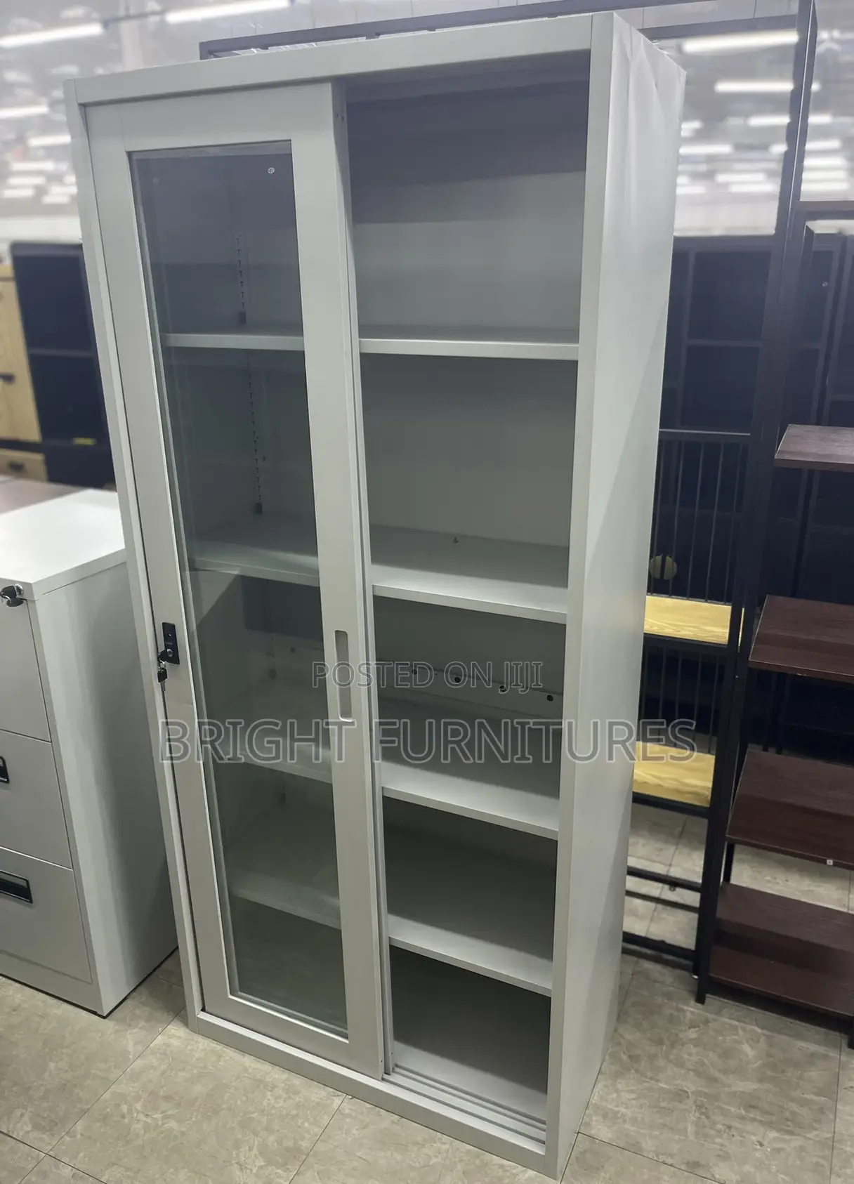 Office Cabinet With Glass Sliding Door(Metal)