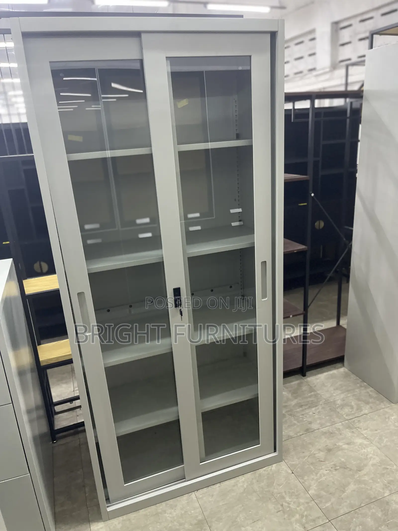 Office Cabinet With Glass Sliding Door(Metal)