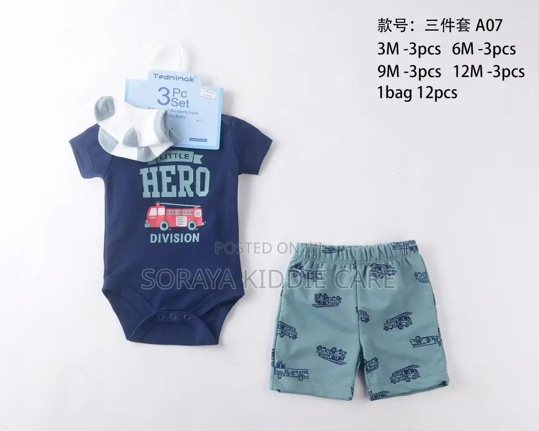 Tedimimak Boys 3 Piece Dress Set