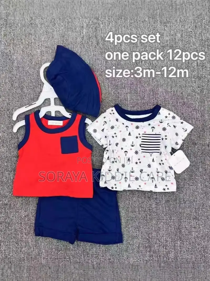 Baby Boys 4 Piece Dress Set