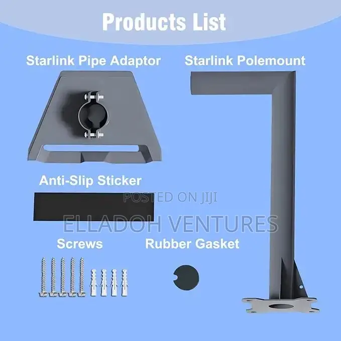 Starlink V3 Short Pipe Mount With Adapter