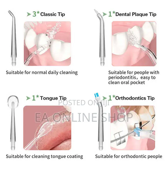 Dental Jet Oral Teeth Irrigator. Tooth Cleaner Water Flosser