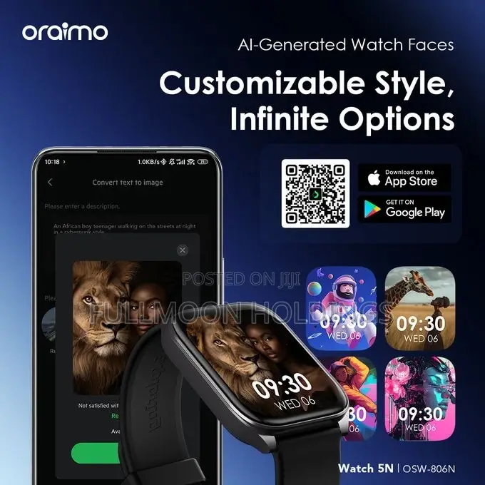 Oraimo Watch 5n 2.01'' TFT Screen Lifestyle Smart Watch