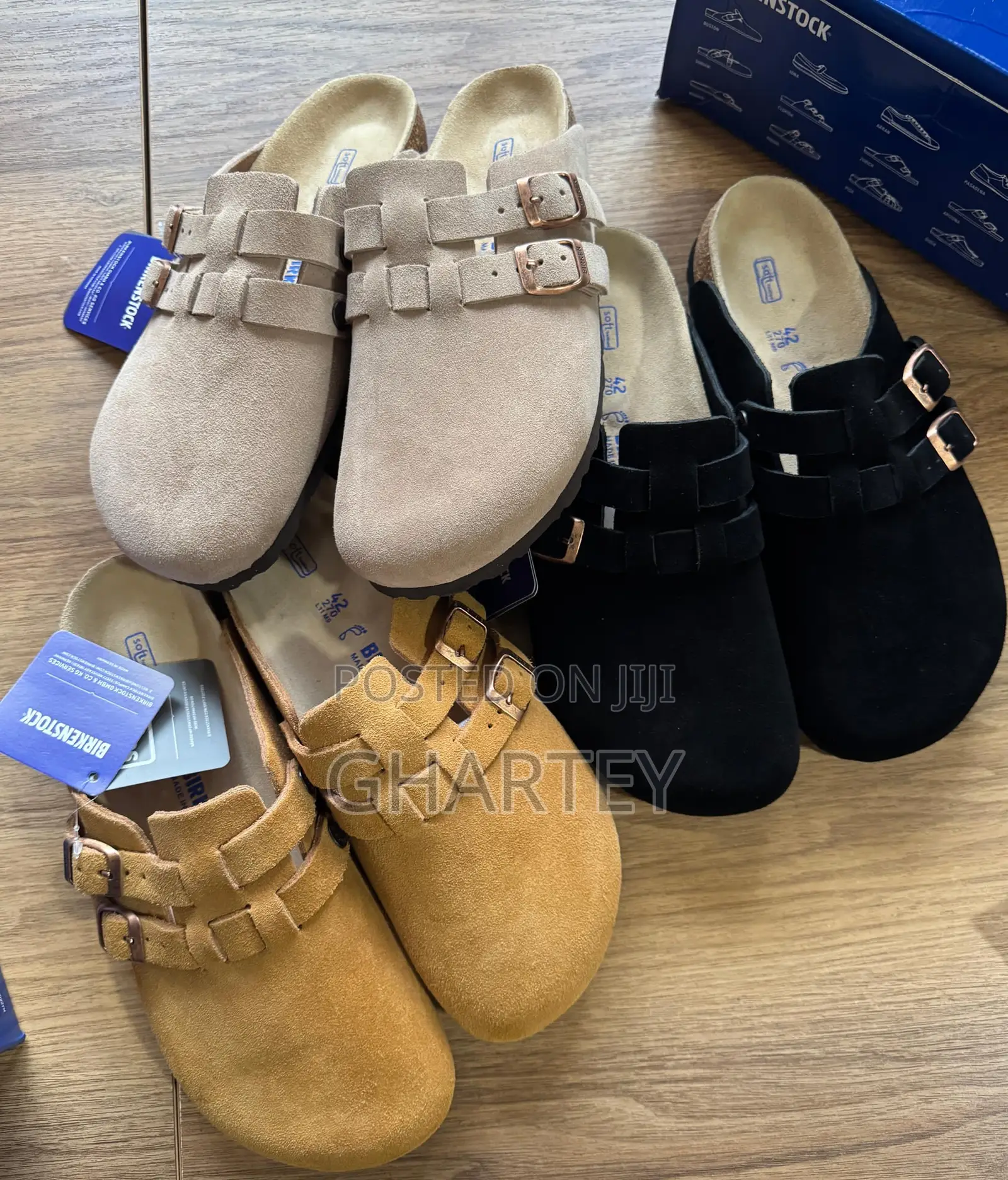 Boston Double Buckle Suede Birkenstock