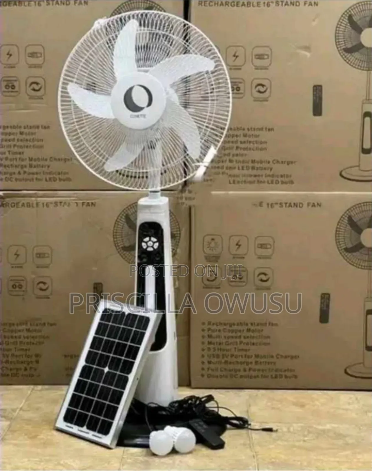 16 Nches Clinette Rechargeable Fan
