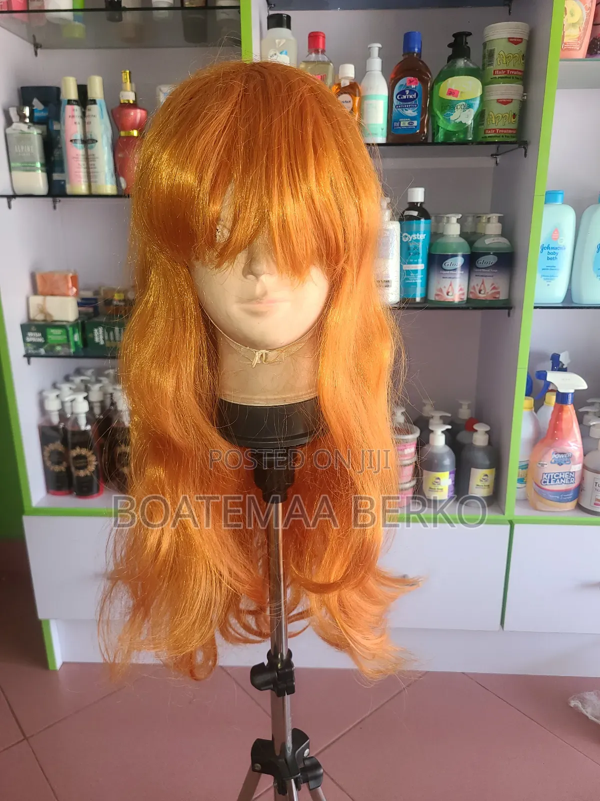 Orange Body Wave French Cut Wig