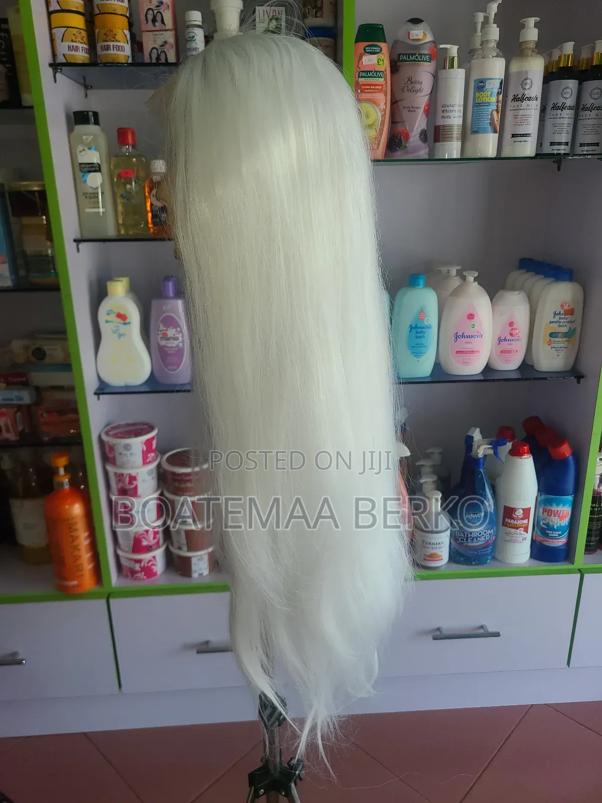 Full Frontal Straight White Wig