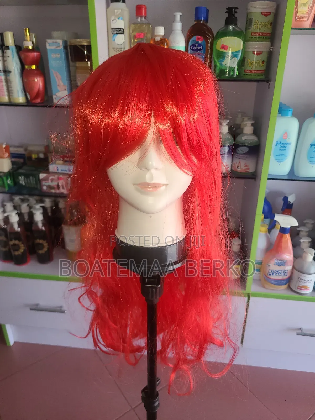 Red French Cut Wavy Wig
