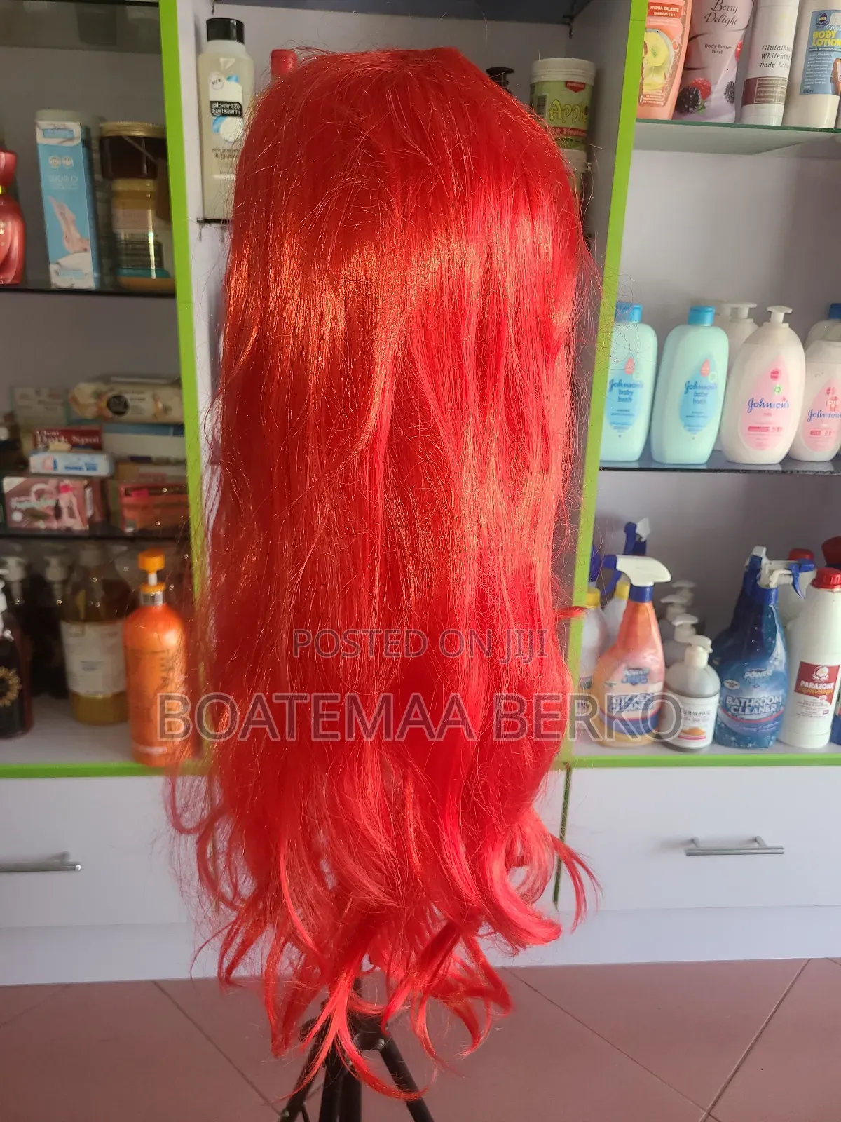 Red French Cut Wavy Wig