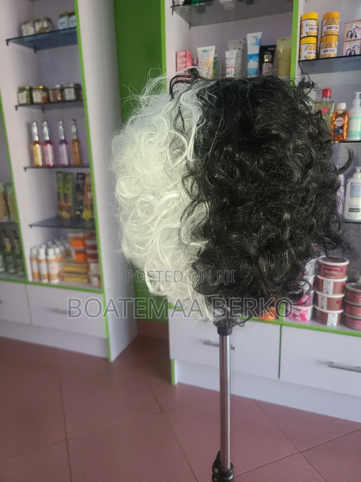 Black and White Curly Hair