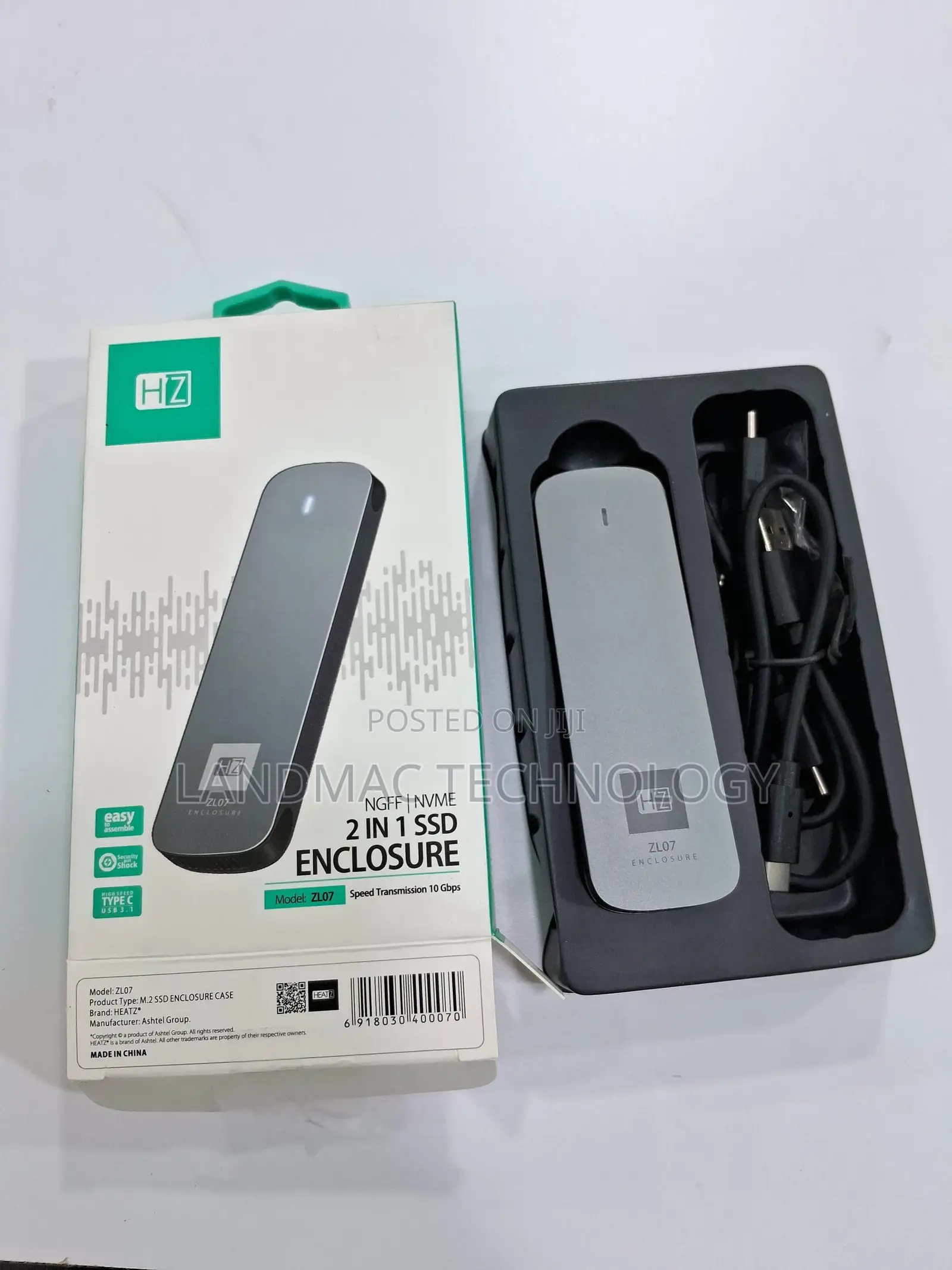 Heatz Zl07 2 in 1 SSD Enclosure – 10 GBPS Speed
