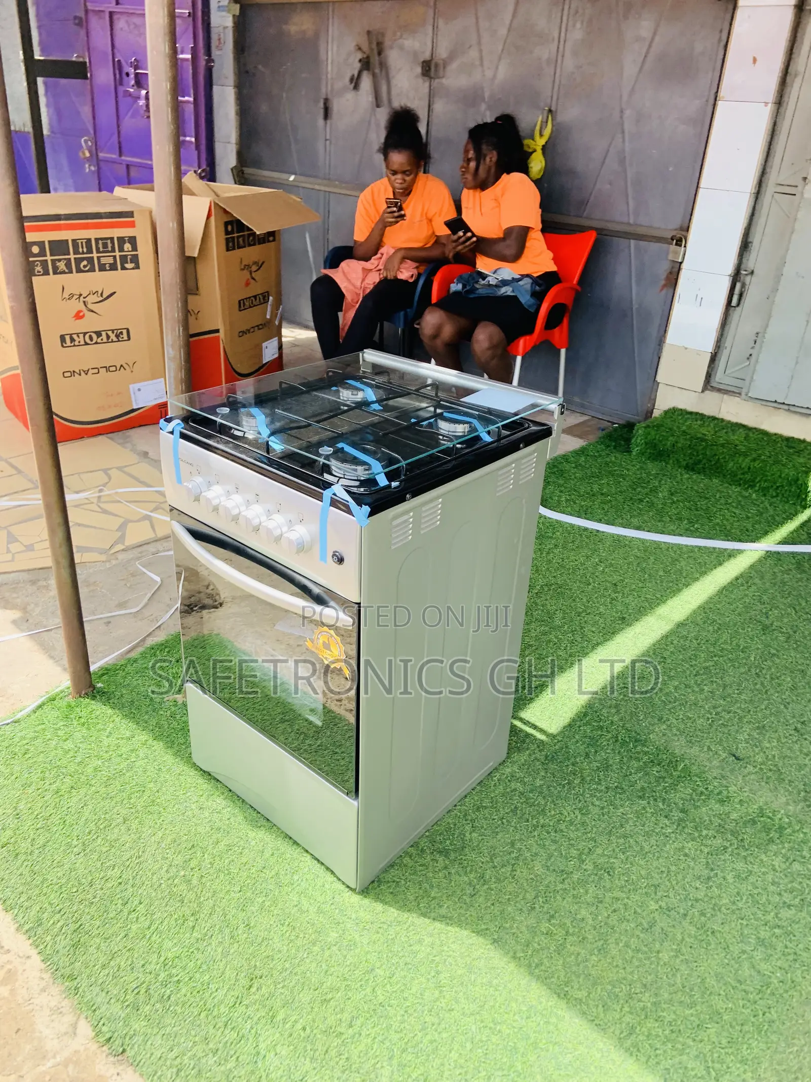 Long Lasting Volcano 4 Gas Auto Ignition Oven 50x50 Cooker