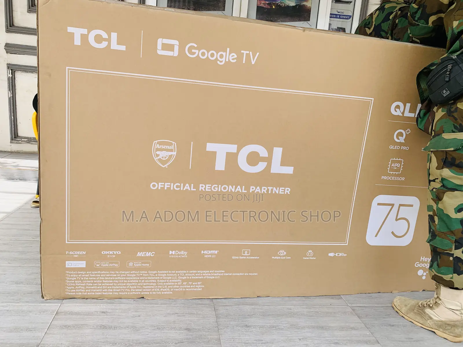 Hdr10+ TCL 75” Qled Bluetooth Tv