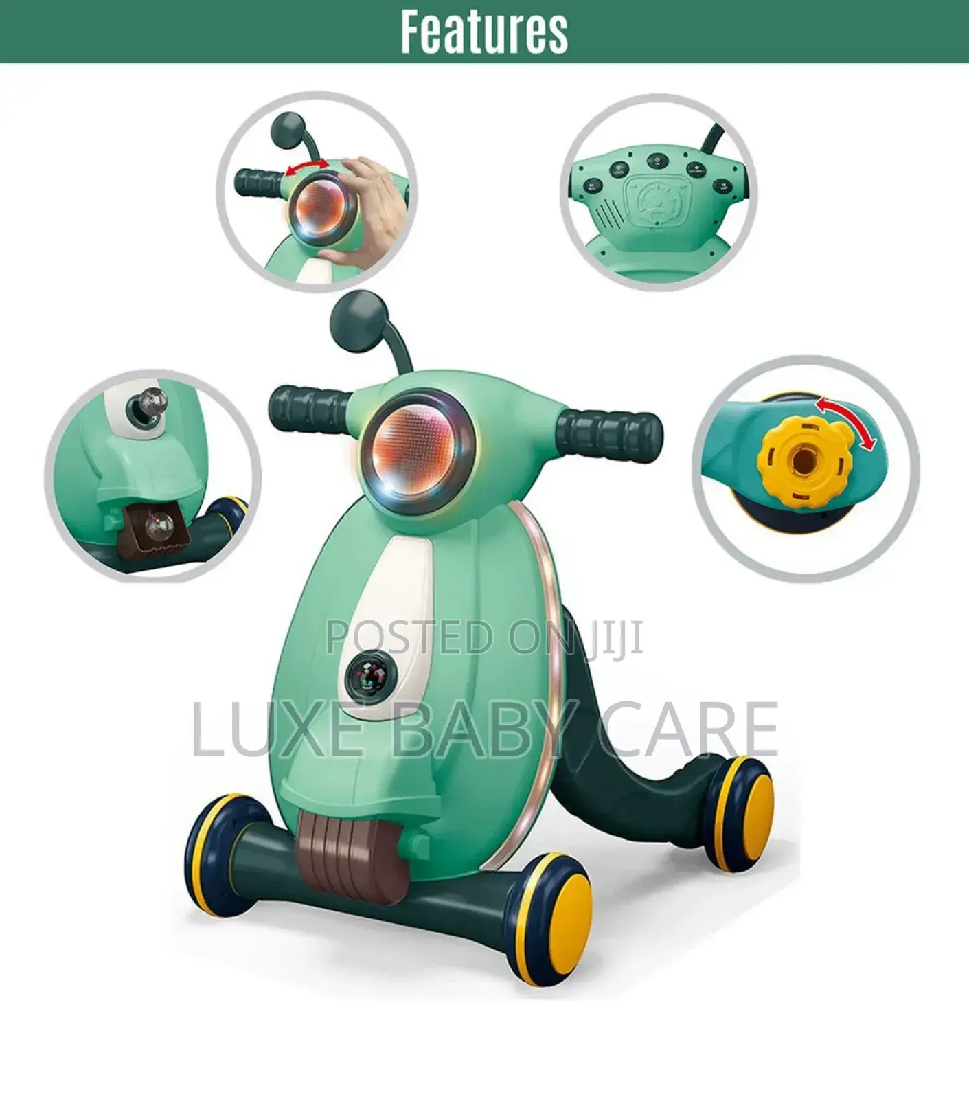 Multifunctional Baby Walker With Light Music.