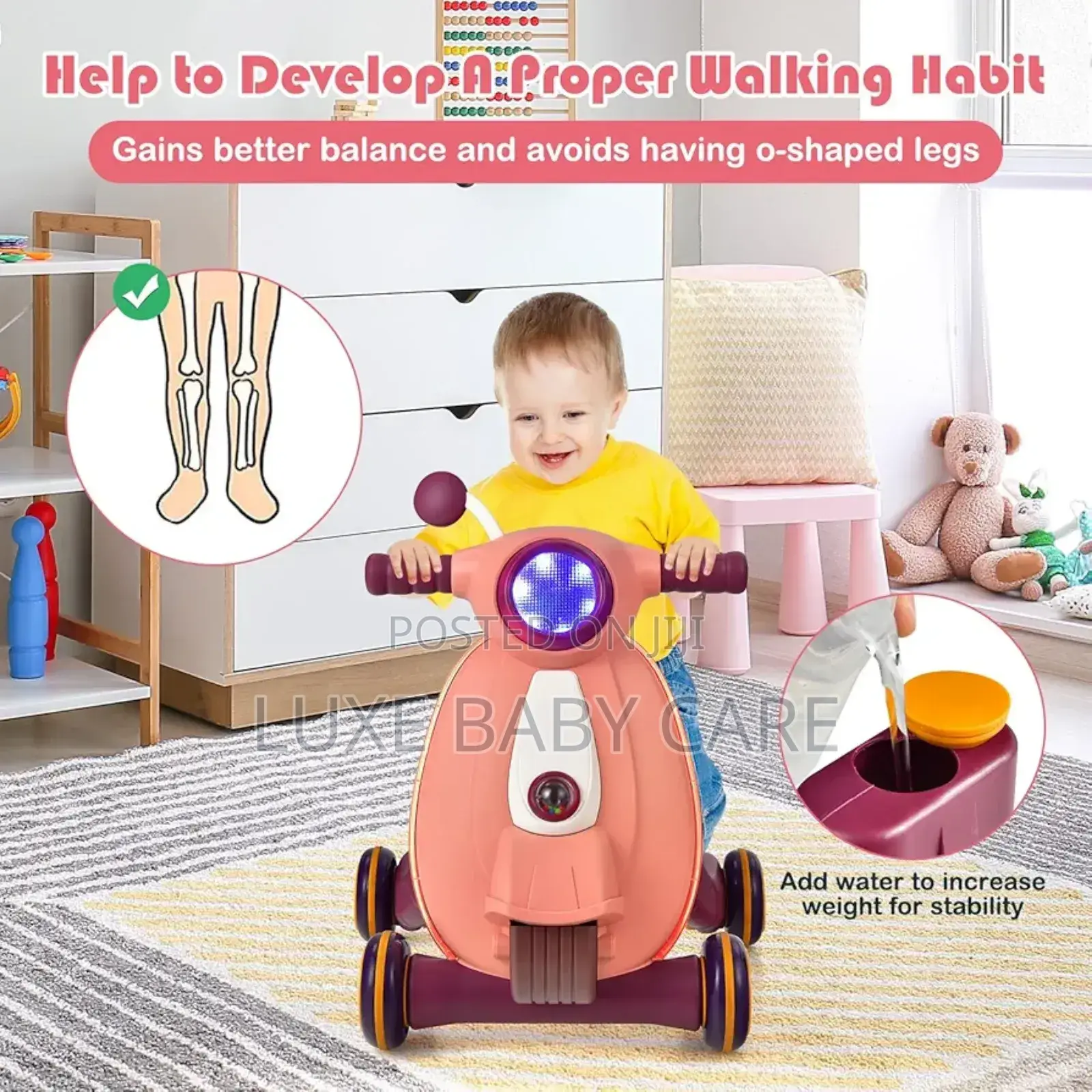 Multifunctional Baby Walker With Light Music.