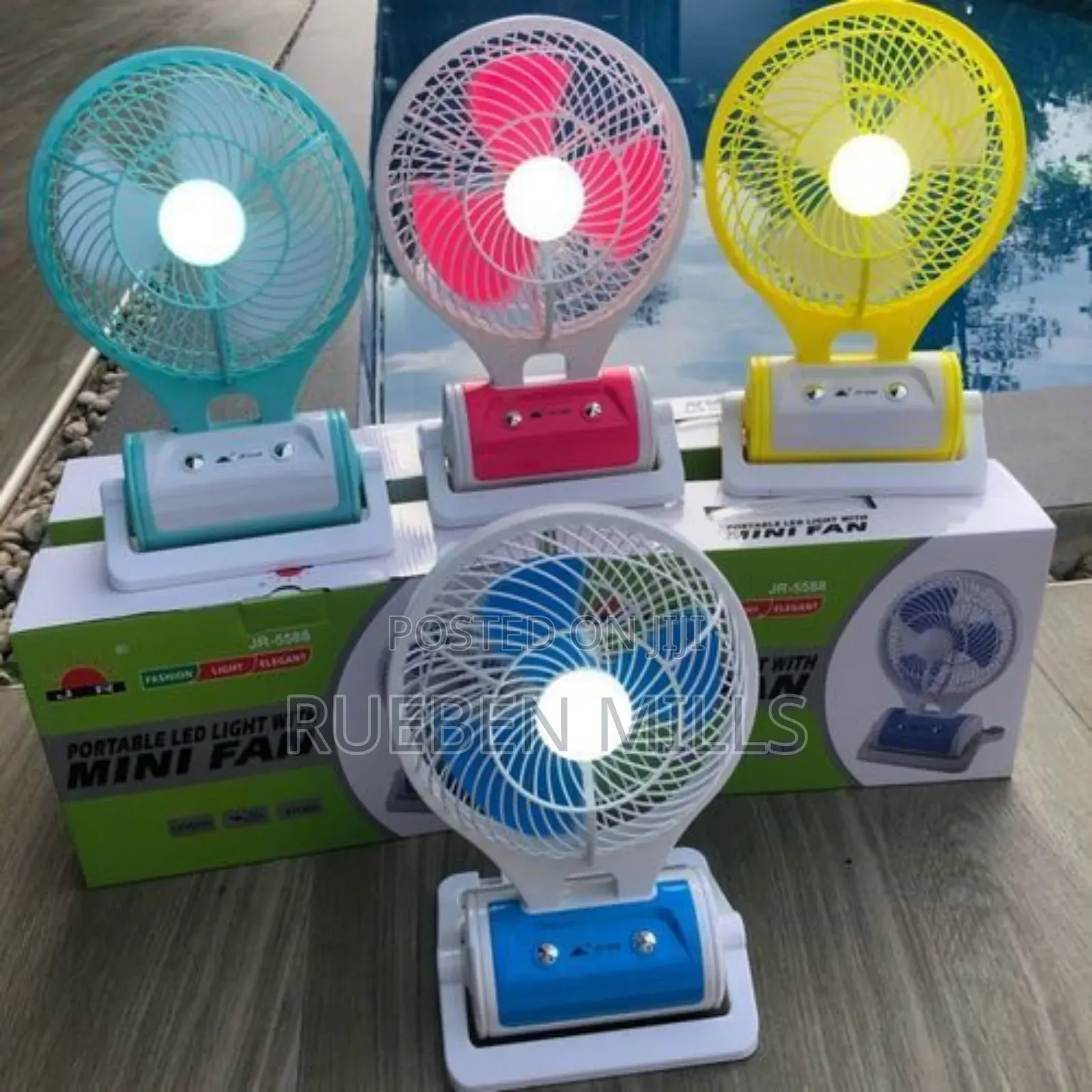 Plastic White Jr-5588 Portable Mini Fan Rechargeable