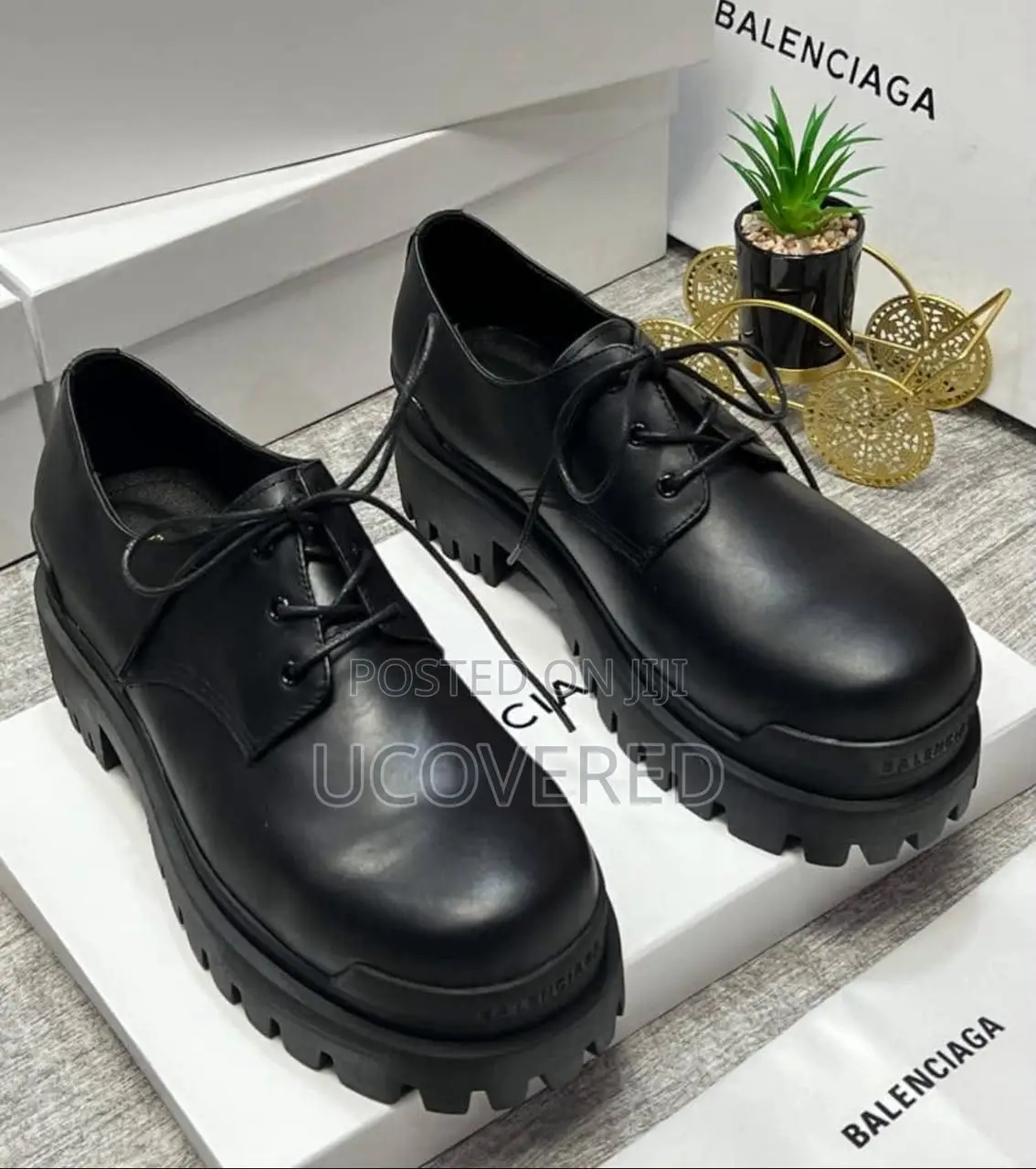 Balenciaga Derby Leather Boots