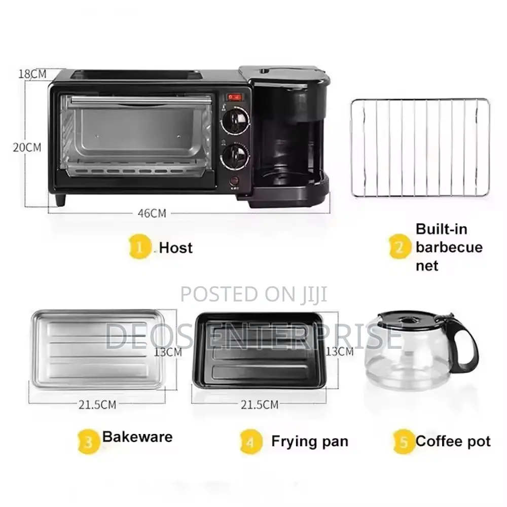 3 in 1 Electric Oven Breakfast Maker Coffee