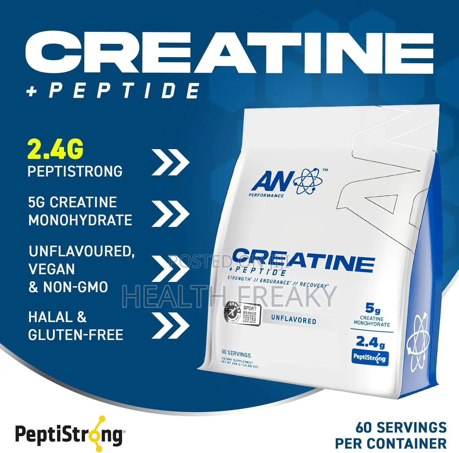 Creatine Monohydrate Plus Peptide Muscle Builder Energy
