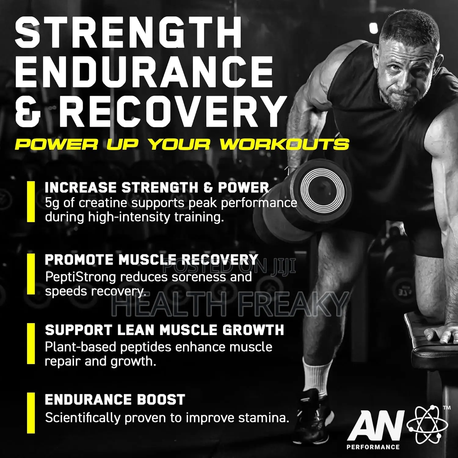 Creatine Monohydrate Plus Peptide Muscle Builder Energy
