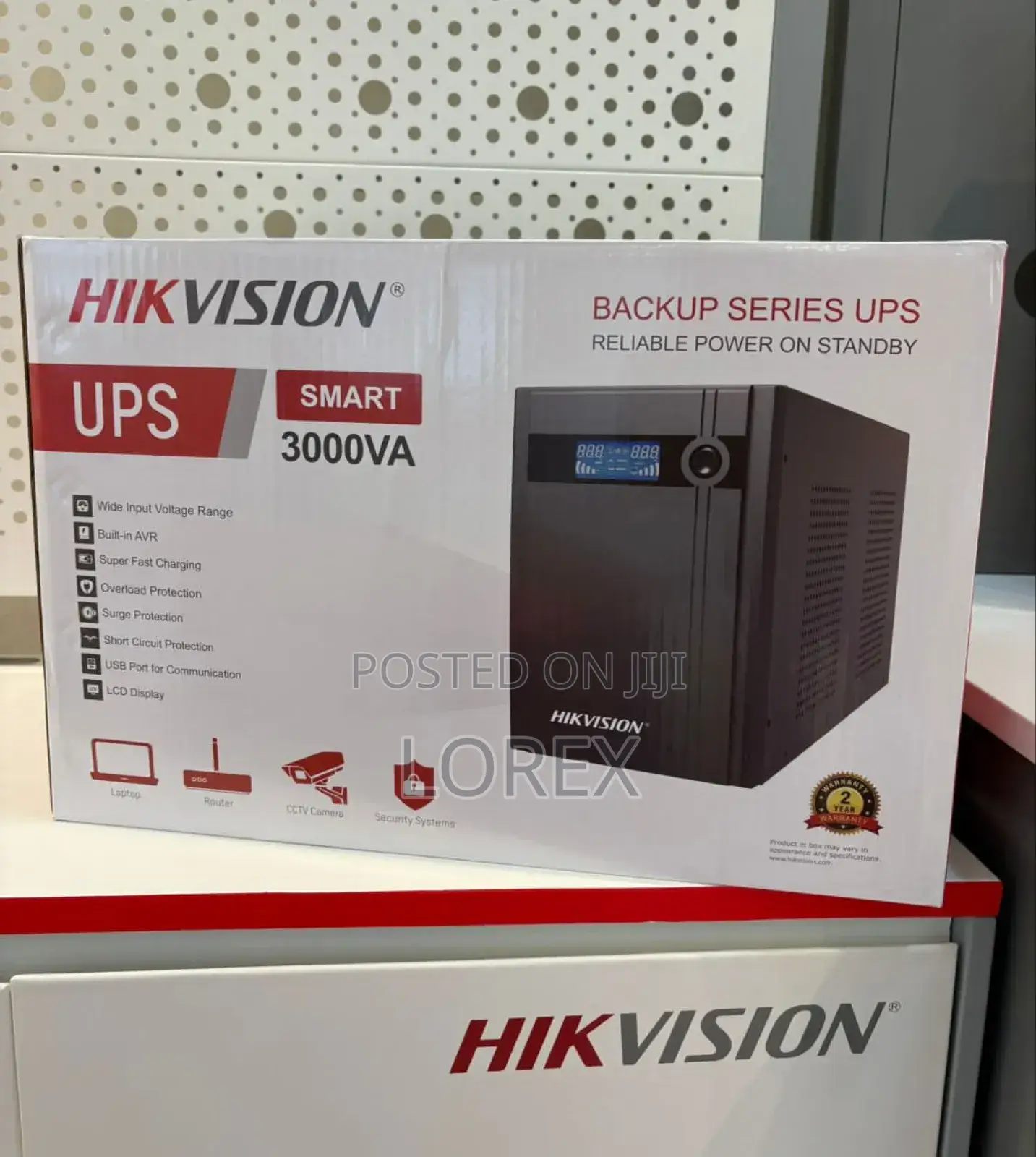 Hikvision 3000va or 3kva Ups Built in (Avr) Ds-Ups3000