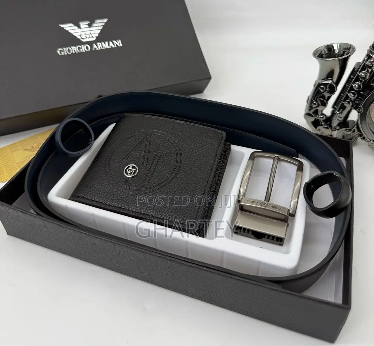 Aix From Giorgio Armani Wallet Belt Combo Set