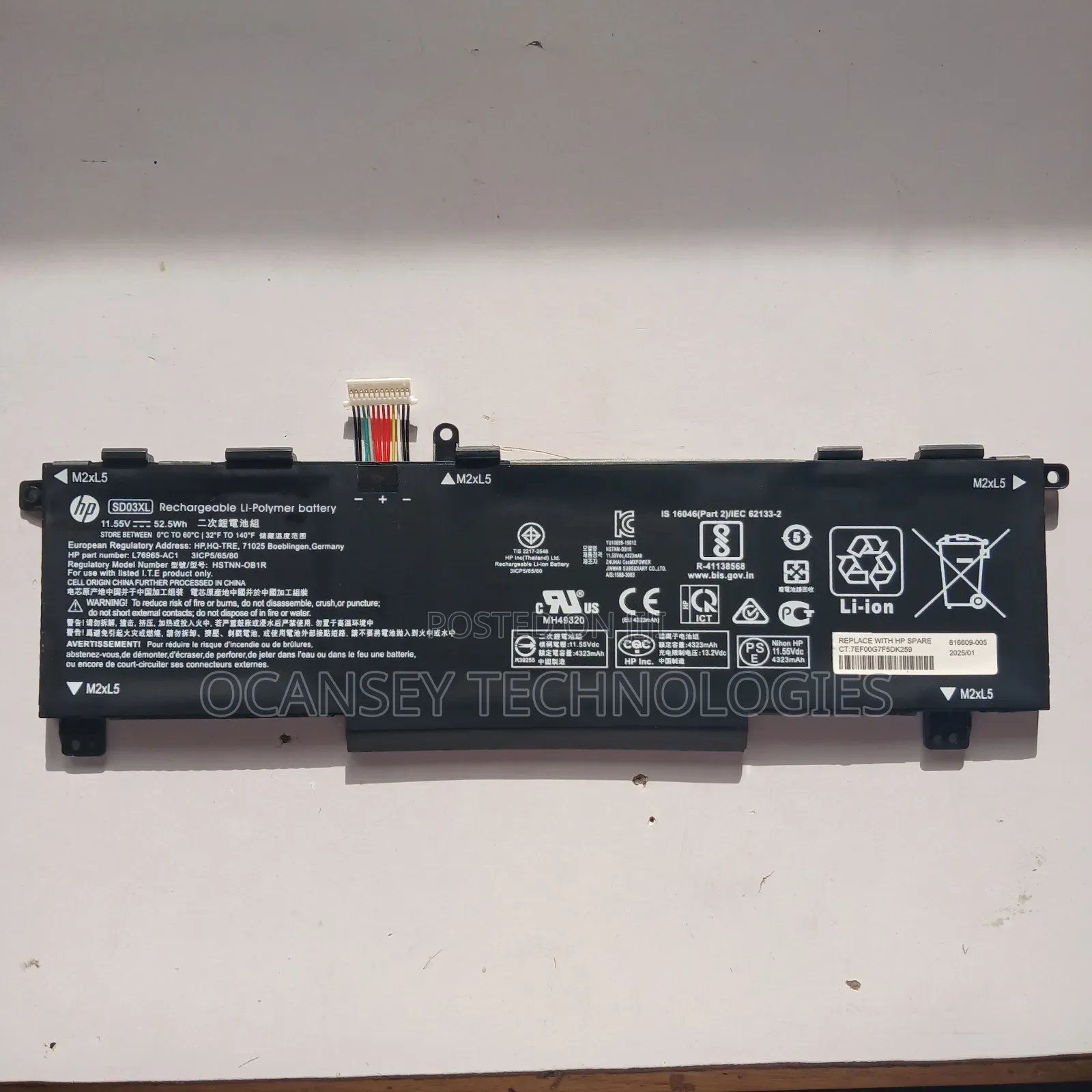 Original Hp Sd03xl Battery for Chromebook 13 G1 Core M5 8474
