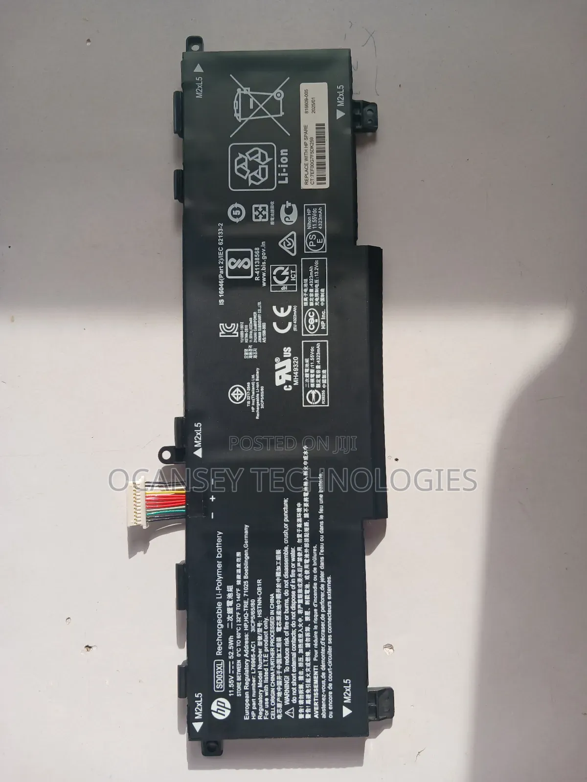 Original Hp Sd03xl Battery for Chromebook 13 G1 Core M5 8474